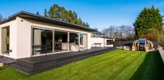 bifold doors leading from rear extension to garden